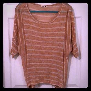 Light orange striped sweater